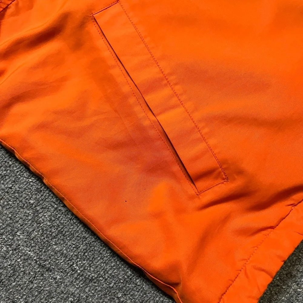 NFL Chicago Bears Reversible Jacket‎ XL Orange Navy Fleece Windbreaker Full Zip